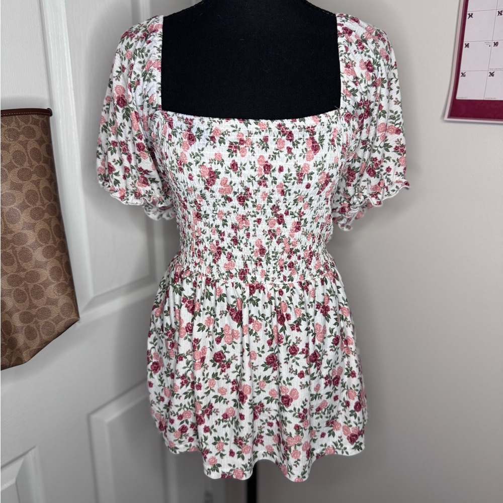 Jolie & Joy Floral Puff Sleeve Top